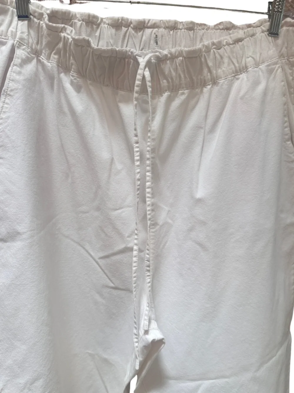 J. Crew White Wide Leg Drawstring Waist Pants - Women's XXL